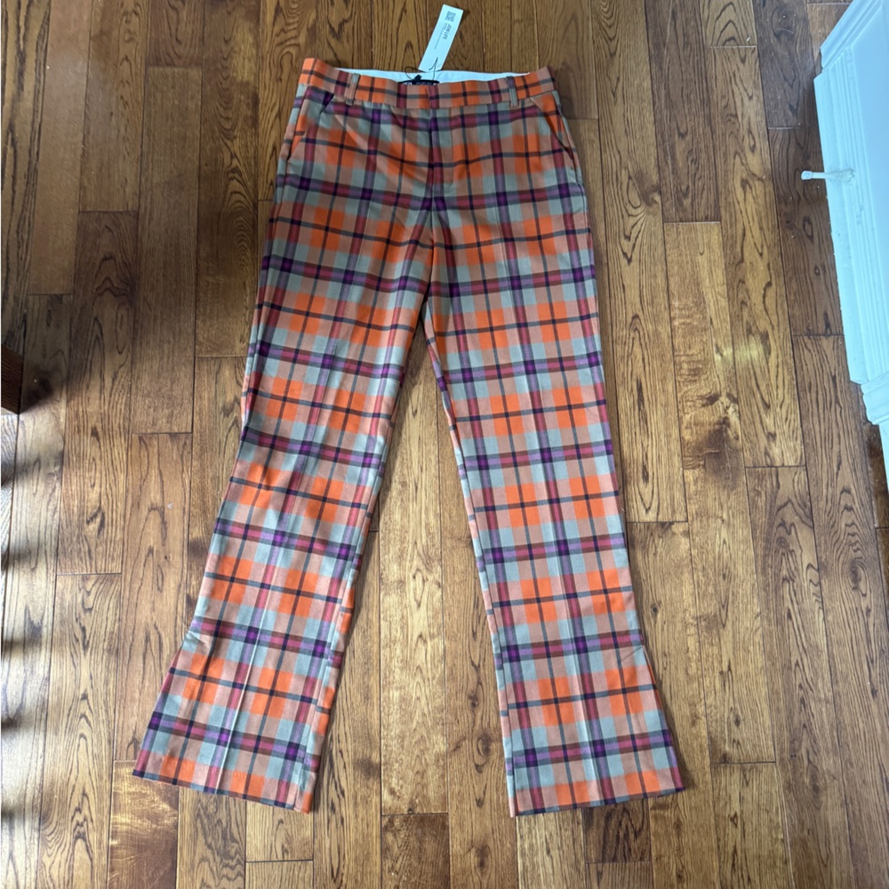 Zara Multicolor Plaid Pants